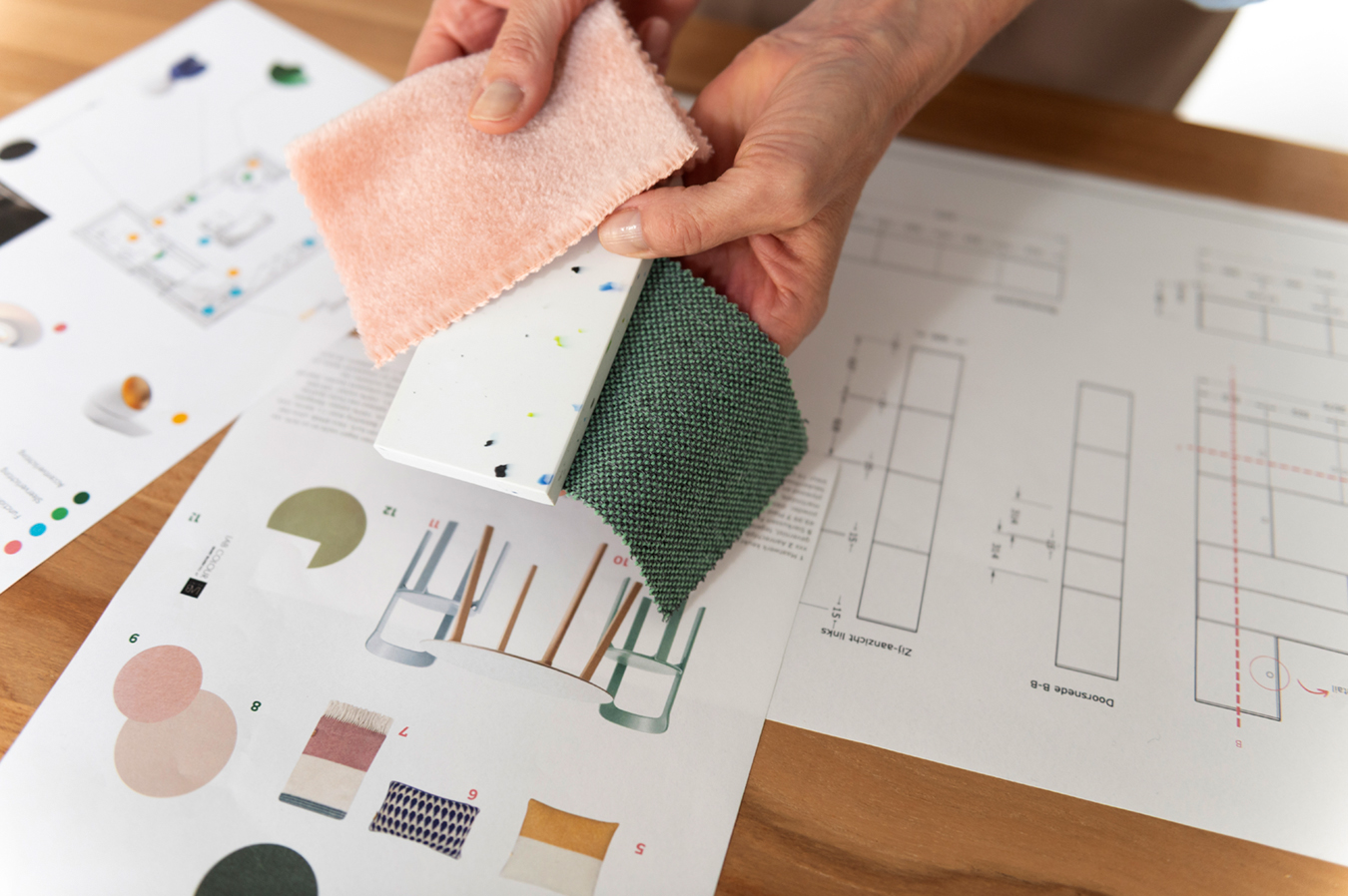 Interieurstudio Madelon Mouw. Materialen voor interieurontwerp: Kairos, Polygood, Elitis